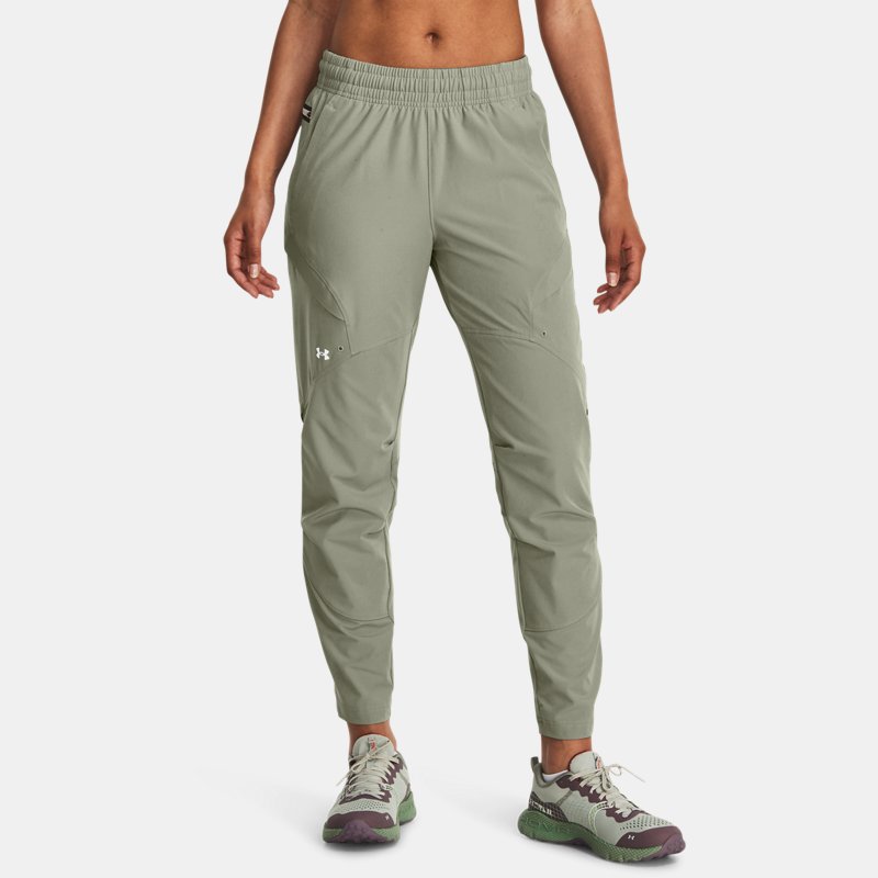 Women's Under Armour Train Anywhere Pants Grove Green / Green Screen / Reflective L